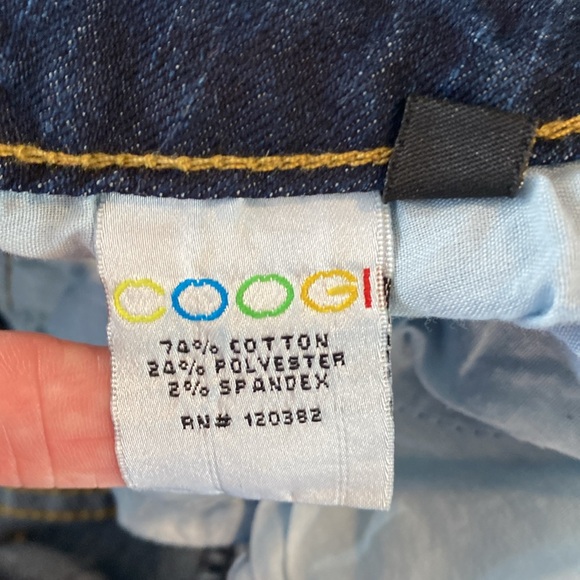 COOGI embroidered gold cross rhinestone jeans, size 7/8 - Picture 12 of 13